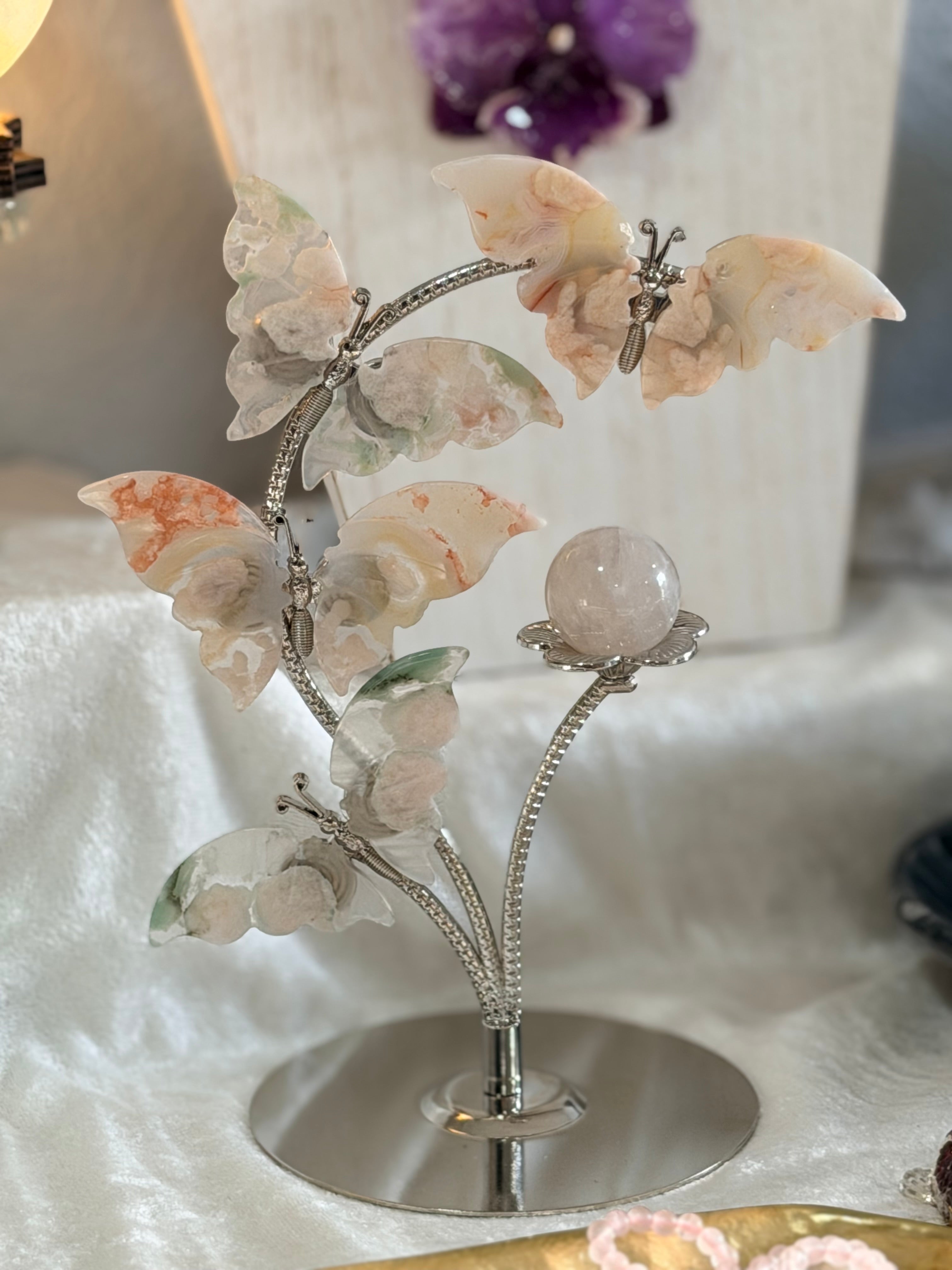 Enchanted Butterfly Crystal Stand | Sage Mist